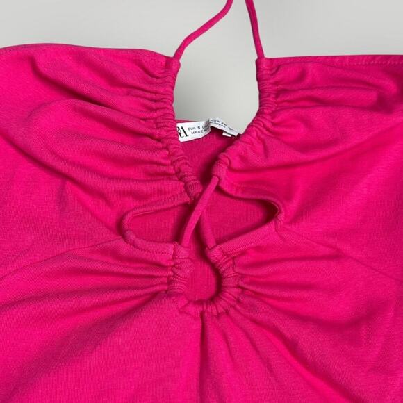 Zara Pink Cut Out Dress sz XS - Picture 3 of 5